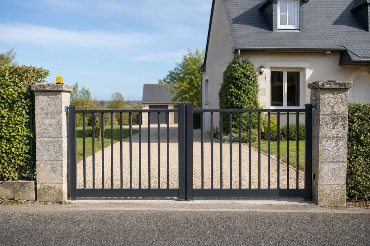 Portail métallique dans l'Eure : acier, motorisation, prix